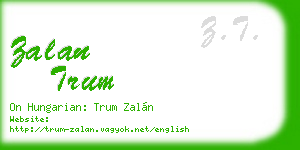 zalan trum business card